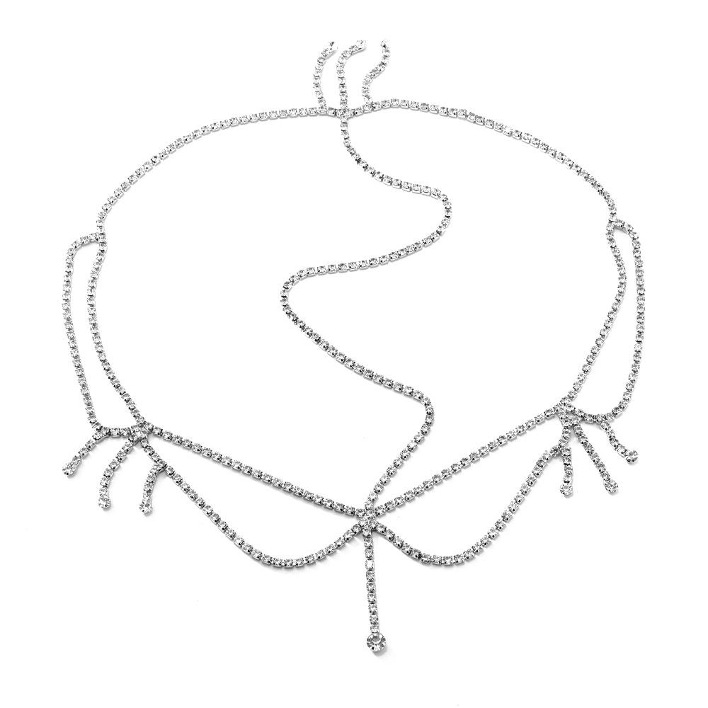 

Простая геометрическая цепочка для волос с бахромой в виде бриллианта, женская мода, темперамент, индивидуальность, трендовые аксессуары для волос серебряный