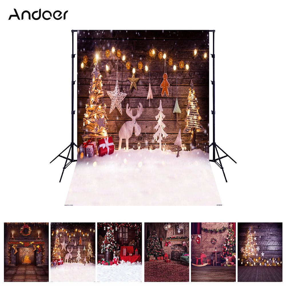 Andoer 1.5*2 Meters / 5*7 Feet Christmas Holiday Theme Background Photo Studio Props Foldable
