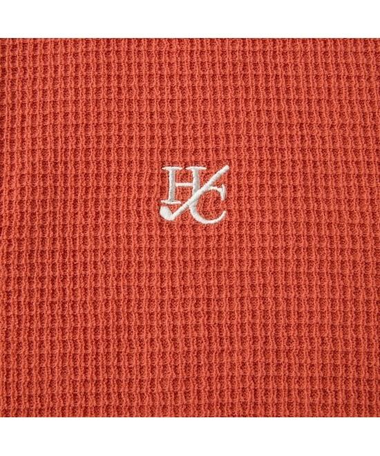 Henlikoteun [British Sporting Club] Waffle Short-Sleeves Polo Knit Abwam26701Orx