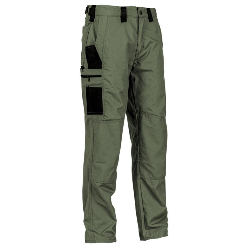 Men's Plaid Fabric Cargo Pants, Outdoor Multi-Pocket Work Trousers