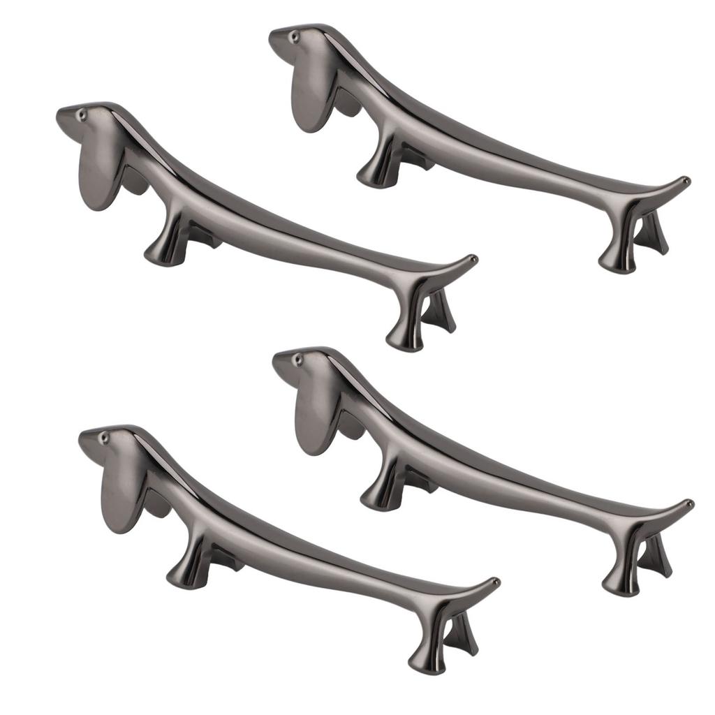 4 PCS Chopstick Rest Zinc Alloy Plating Reusable Dinner Spoon Stand for Holding Spoon Fork