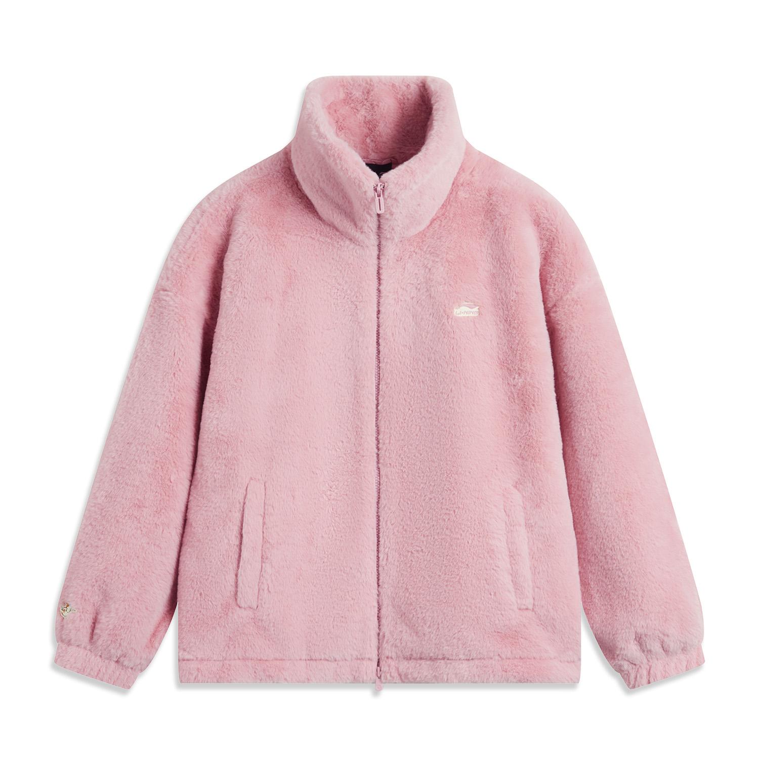 

Li Ning Sports Lifestyle Series Искусственный мех кролика Теплый плюшевый воротник Ветрозащитная Повседневная Удобная Универсальная Флисовая Куртка Женские куртки AFDUC96-4 M