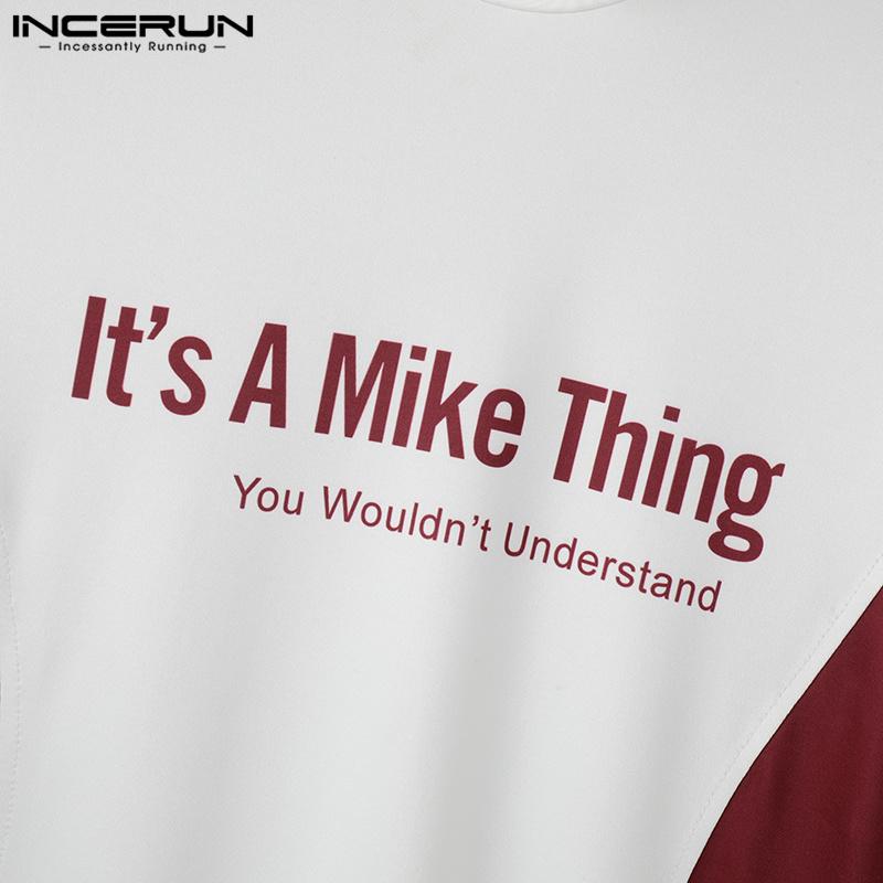 INCERUN Men Mockneck Short Sleeve Tops Casual Fitted T-shirts