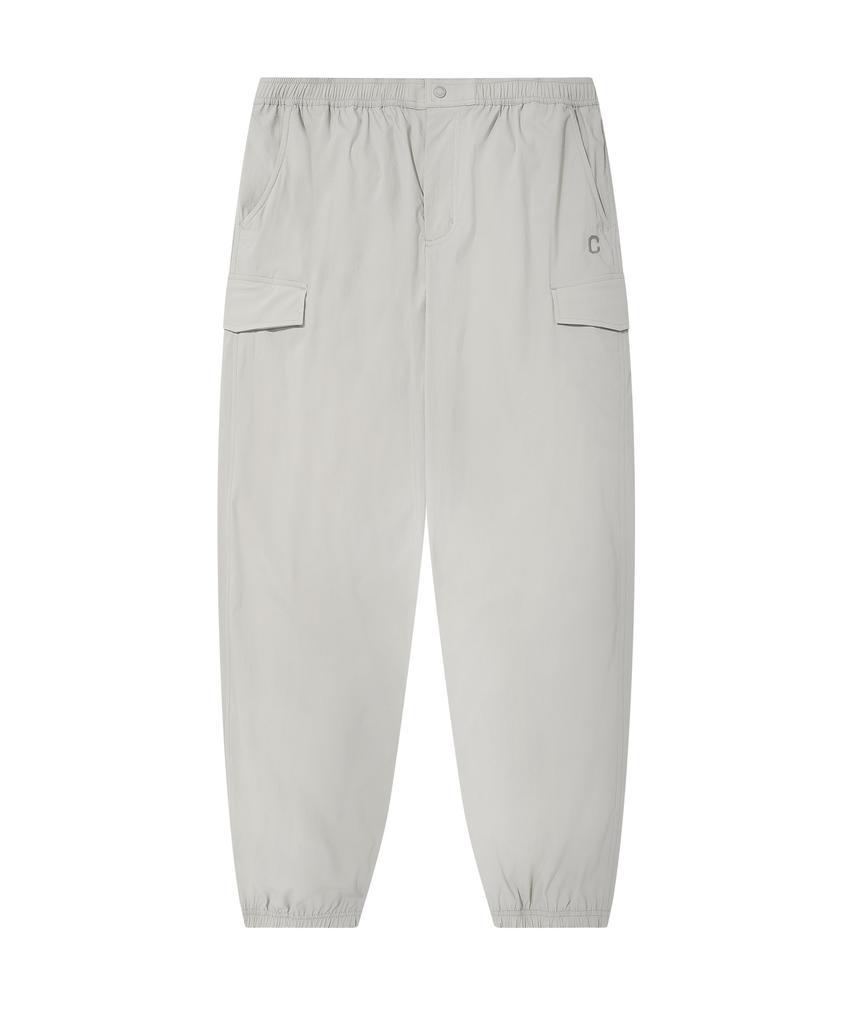 COVERNAT Tech Nylon Semi-Wide Cargo Jogger Pants Light Gray