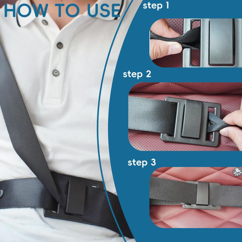 Black Safety Seat Belt Adjuster Car Accessory For Improves Comfort Driving