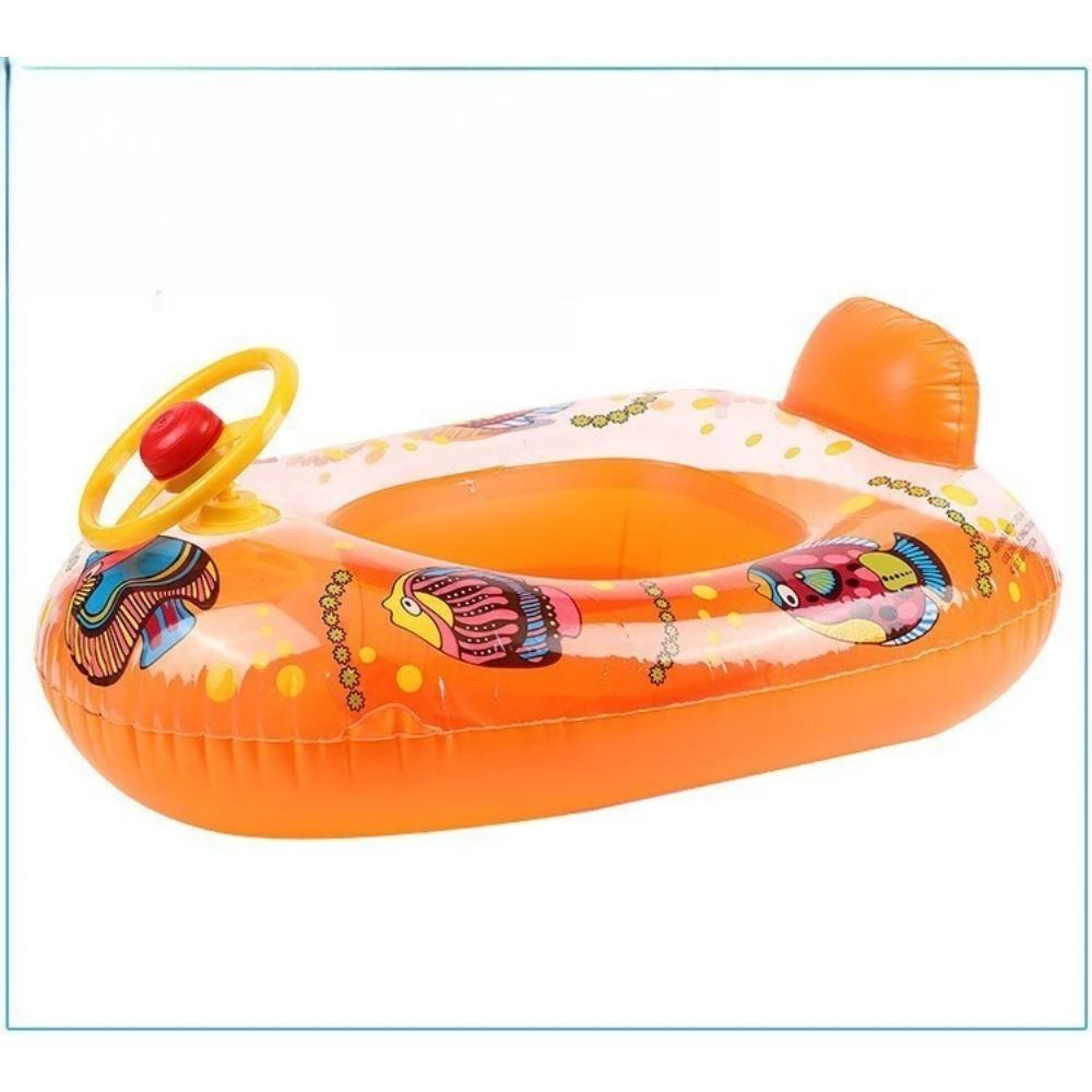 Baby Water Toys Swim Ring with Cartoon Animals Outdoor Pool Inflatable Seat Float Boat Water Play Games Accessories for Kids