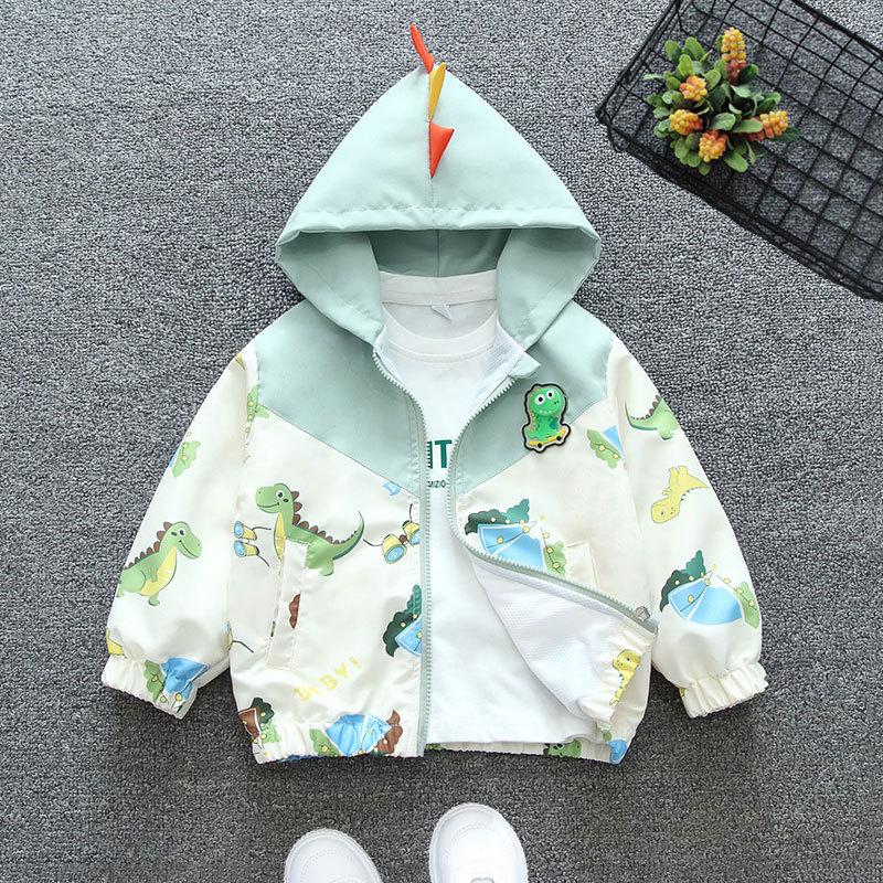 

2025 Детский стильный плащ-ветровка с капюшоном для весны/осени 110cm