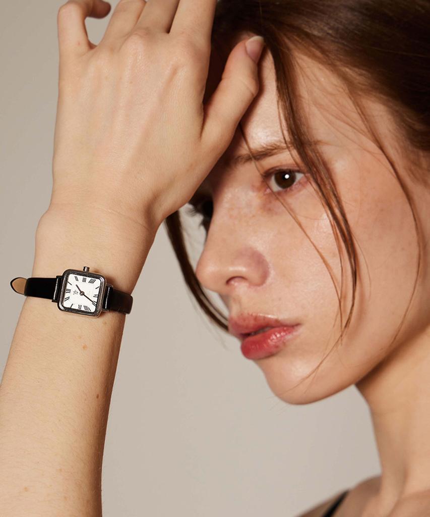 Mejong246 Women'S Leather Watch Ms246-10 Wh/Bk