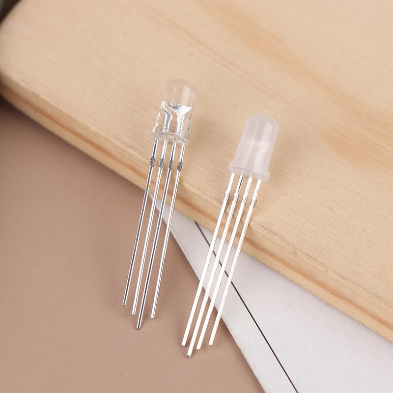 50Pcs 5Mm Full-Color Led Rgb Red/Green/Blue Common Cathode/Anode Four Feet Transparent Highlight Color Light 5Mm Diode Colorful