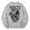 KAN6312 Kmg0097 King Skull Fleece-Lined Sweatshirt - Gray