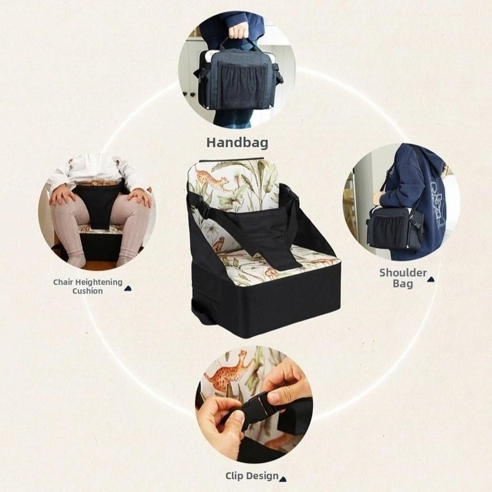 Cartoon Printed Kids Booster Seat Mat Foldable Anti-Slip Booster Seat Pad Restaurant