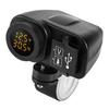 Motorcycle Motorbike Dual USB Charger LED Digital Voltage Display Thermometer
