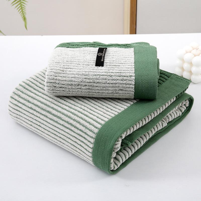 Thickened Pure Cotton Embroidered Bath & Face Towel - Highly Absorbent, Perfect for Home Use or Gifts