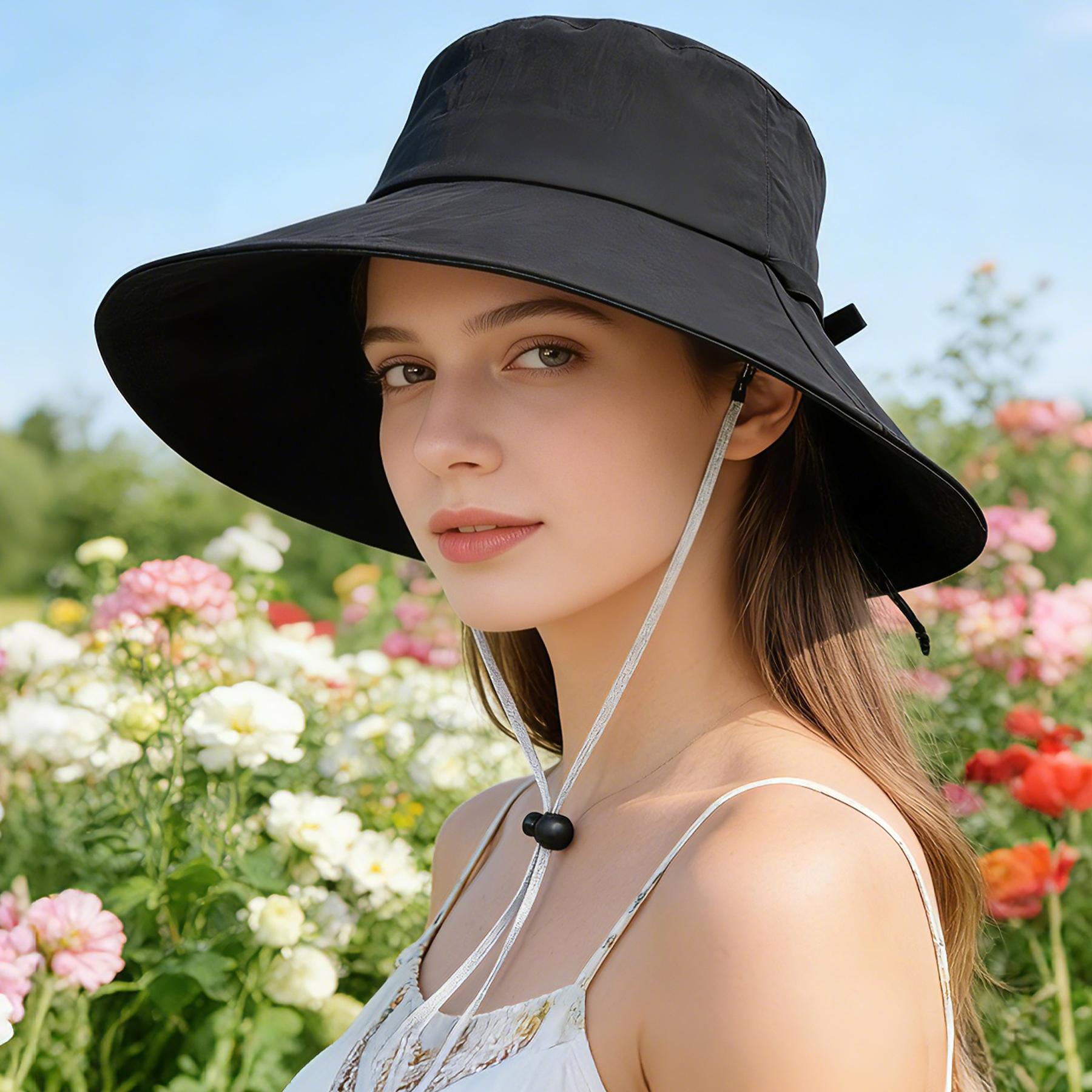 Женская летняя соломенная шляпа-ведро с бантом 53-56cm чёрный