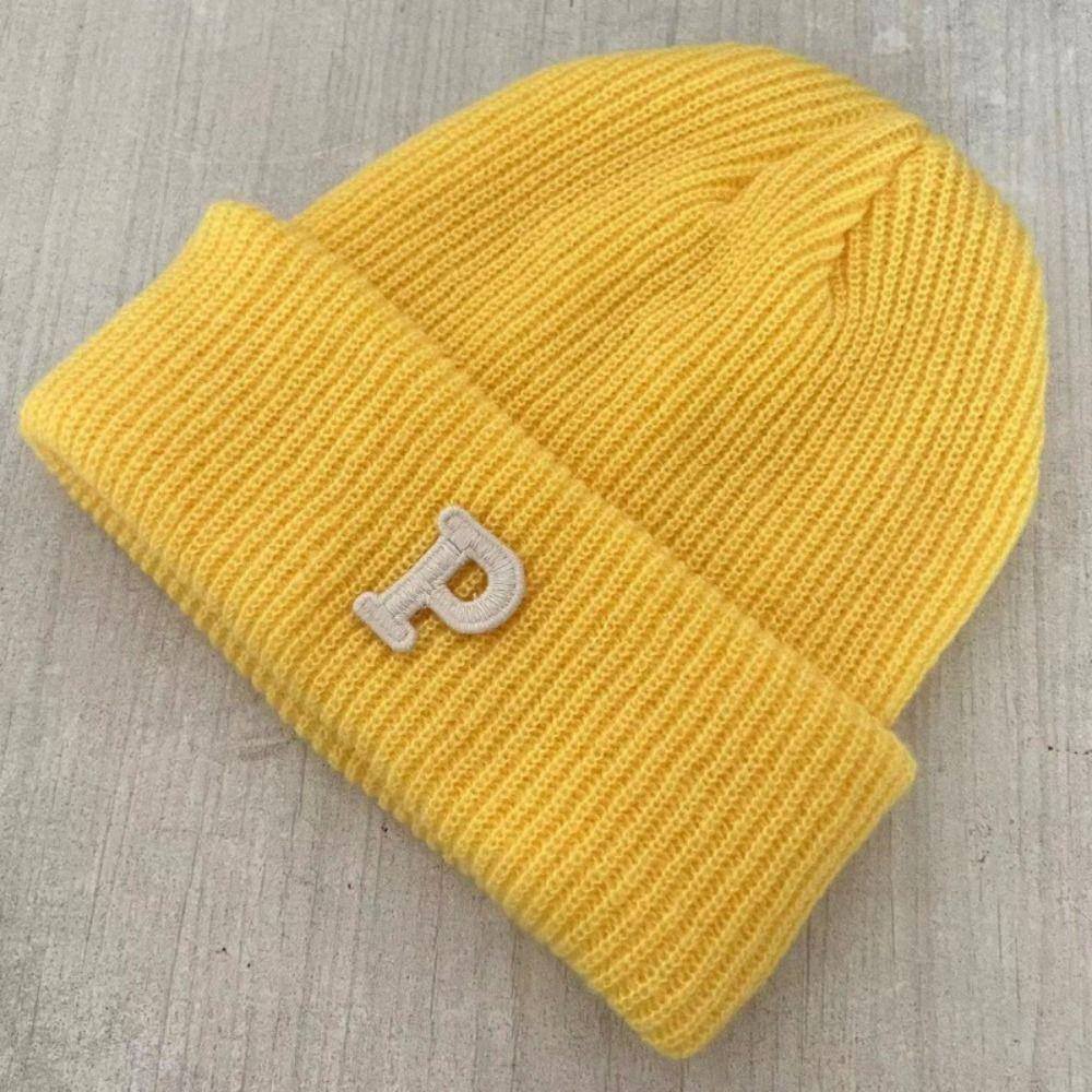 Winter Warm Knitting Cap Hat Woolen Yarn Cuff Knit Beanie Gift Fleece Warm Knitted Hat  Men