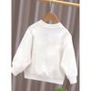 European sizes Kids' Space-Themed Astronaut & Planet Print Sweatshirt - Warm Pullover Sweater with Rocket Ship Design, Round Neck Long Sleeve