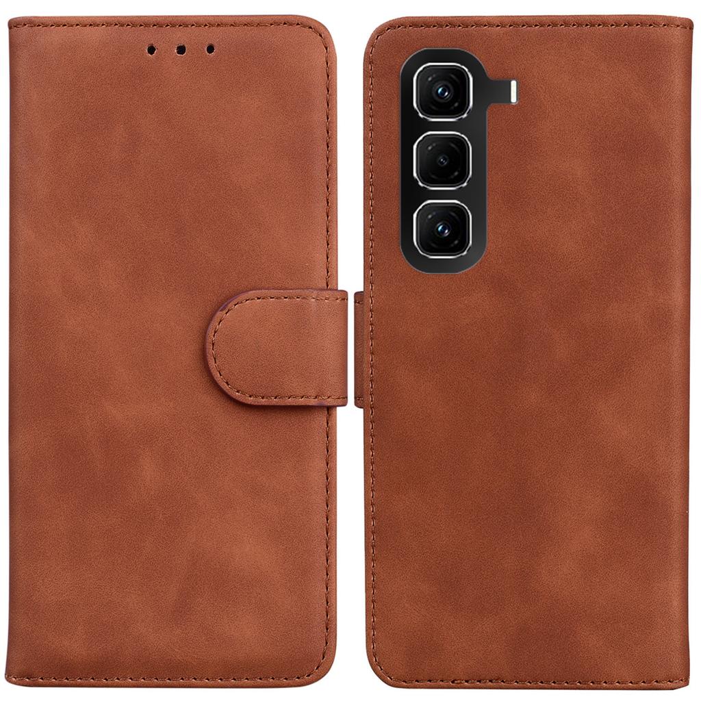 For Infinix Hot 50 Pro 4G Case Solid Color Leather Wallet Phone Cover
