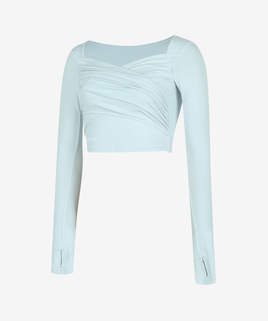 GRANDE LINE Bolero Cross Shirred Long Sleeve_5 Colors