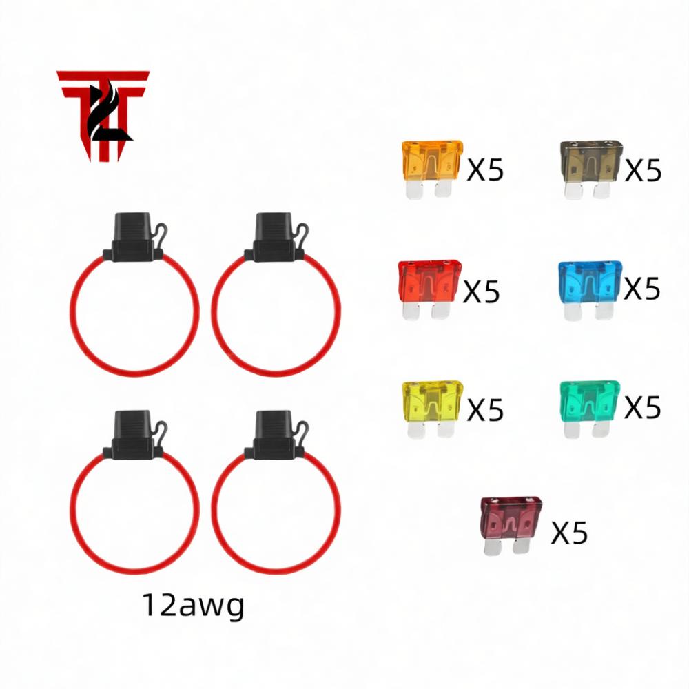 Car Add A Circuit Fuse Tap 14AWG Wire Mini Blade Holder Automotive Power Extension Cord Vehicle Electronic Device Connector
