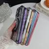 Quicksand Plating Glitter Diamond Camera Lens Protector Bumper Phone Case With Stand For iPhone 17 16 Pro Max Samsung S25 S24 Clear Protective Cover