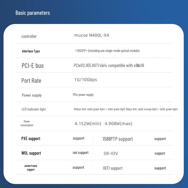 EB-LINK Domestic PCIe X4 10G SFP Fiber Optic Network Card