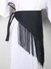 Black Front Tie Triangle Cummerbund Women Bandage Bow Tie Tassel Belts for Women Dress Self Tie Corset Bow Strap Japanese Belt