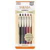 Zebra Gel Ballpoint Pen Sarasa Clip 0.5mm Vintage Color Additional Colors 5 Set N JJ15-5C-VI2-N