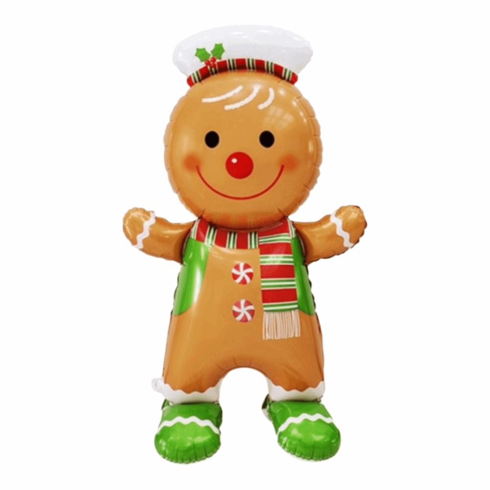 

Christmas Elf Large Standing Balloon Gingerbread Man Christmas Decoration Party Supplies Gingerbread Man