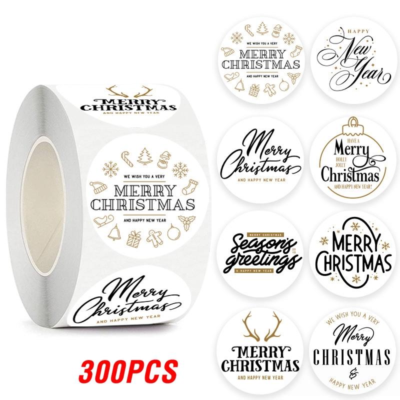 100-500Pcs High-Quality Merry High-Quality Christmas High-Quality Sticker High-Quality Christmas High-Quality Party High-Quality Decoration