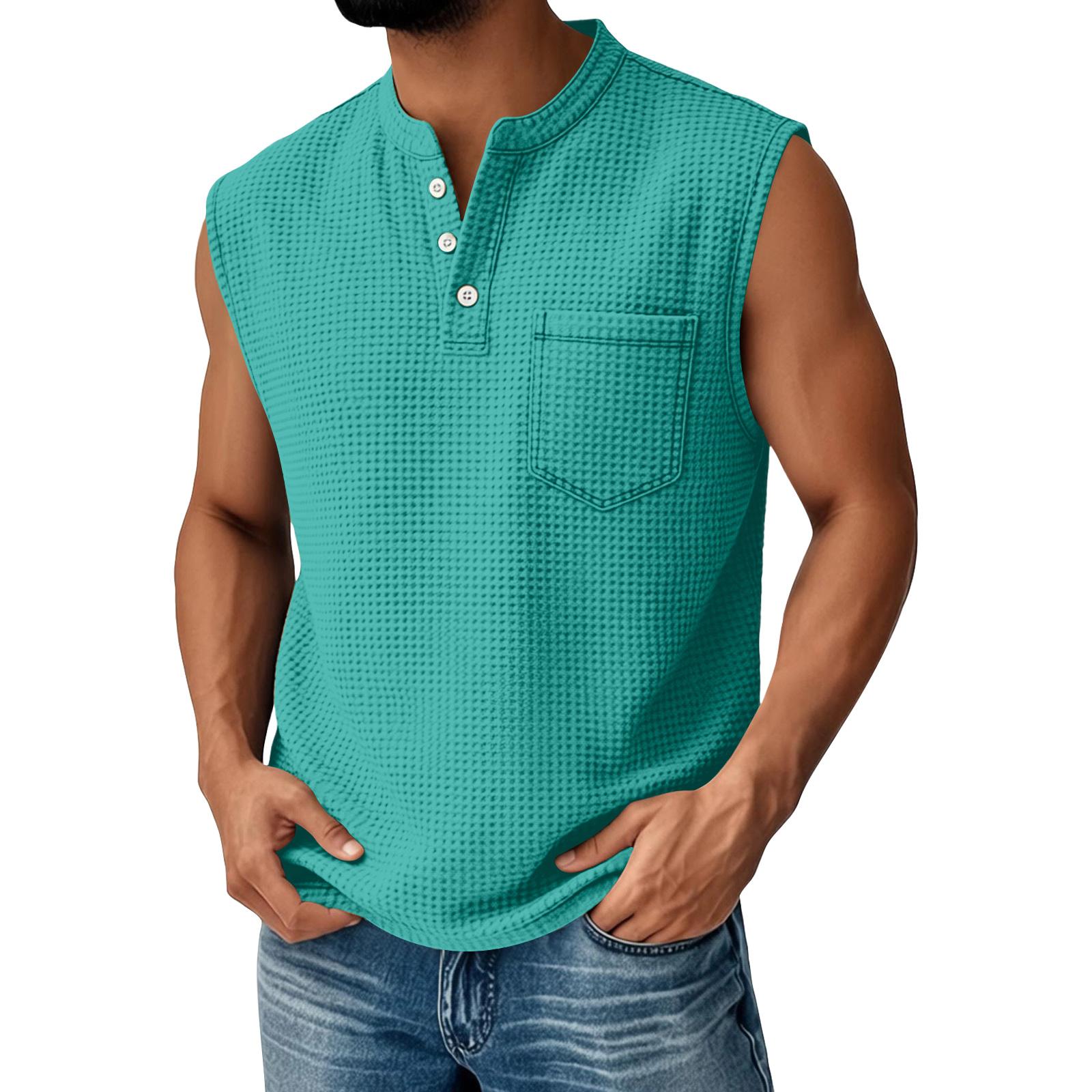 Men s Sleeveless Pocket Vest Men s Casual Fashion Sports Sleeveless Vest XXXXL