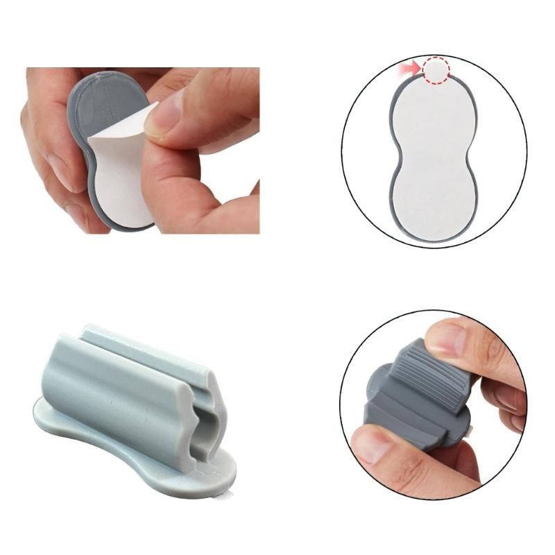 10Pcs Silicone Pen Clip Holder Adhesive Pen Pencil Clip Holder for Desk Wall Fridge Whiteboard Clipboard File Locker