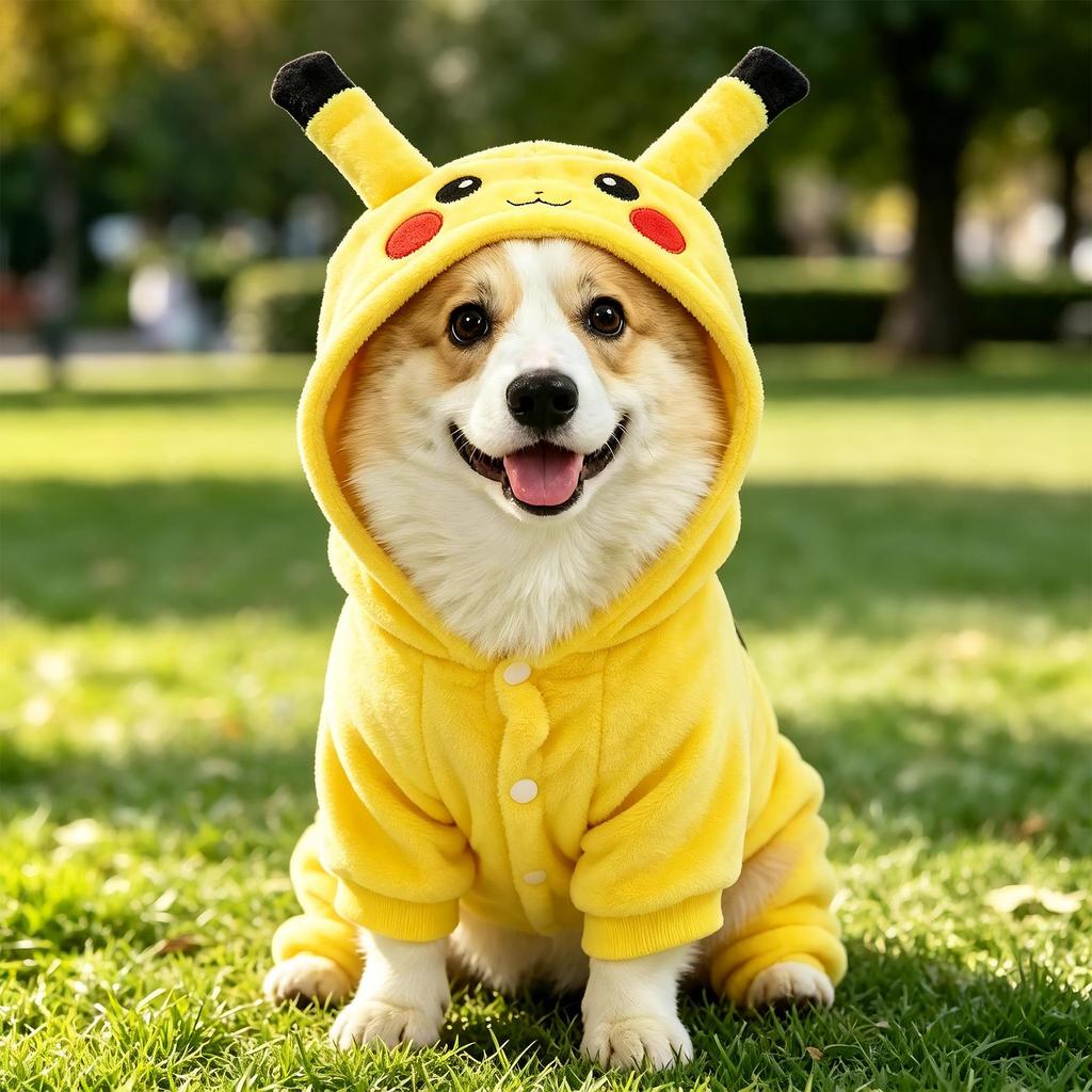 Warm Coral Fleece Dog & Cat Costume for Autumn/Winter - Suitable for Teddy, Corgi, and More