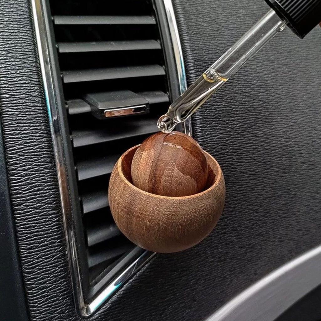 Wooden Essential Oil Diffuser,Aromatherapys Diffuser,Small Round Ball Diffuser Air Freshener for Living Room Bedroom