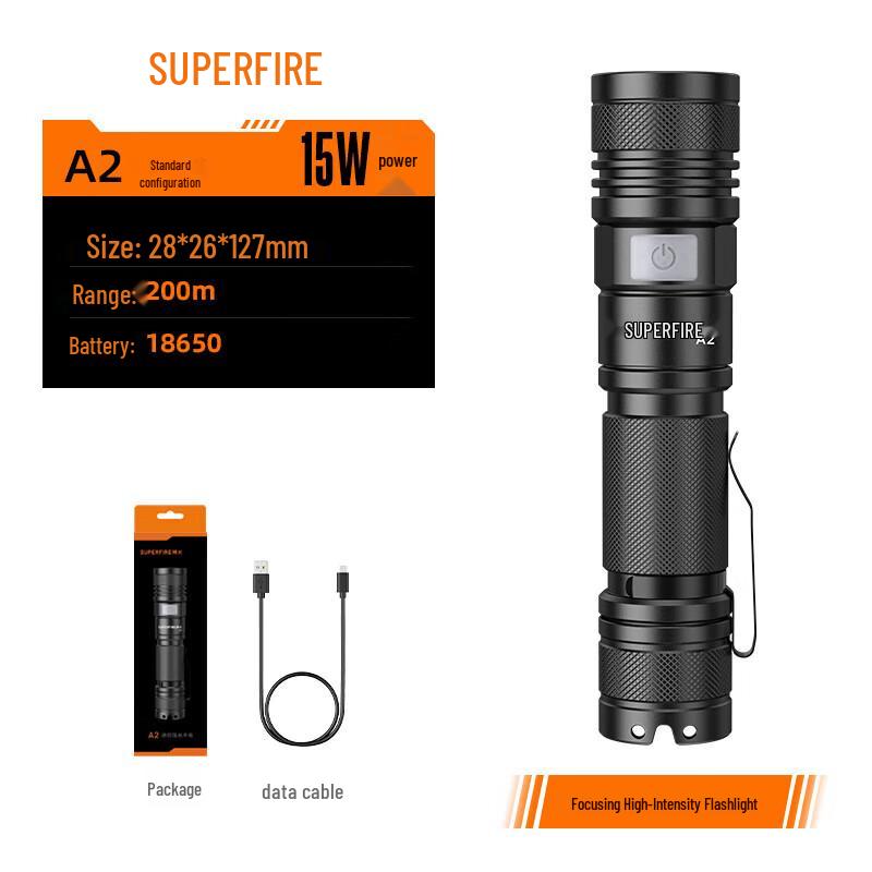 SupFire A2 Tactical Rechargeable Mini Flashlight