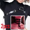 Gothic One Shoulder Suspenders Straps, Women'S Collar Pairing Punk Chest Harness Set, Fashion Pu Leather Harness Belt.