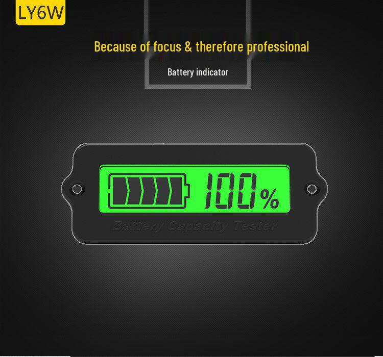 LY6W 12V LCD Battery Power Voltage Meter for Lithium & Lead-Acid Batteries