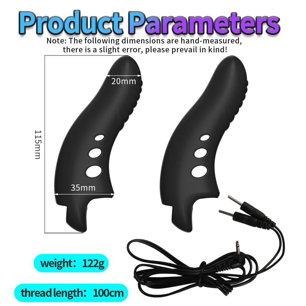 Elektrischer Fingerhülle Stoßdämpfer Klitorisstimulator G-Punkt Vibrator Analplug Buttplug Weibliche Masturbation Orgasmus Sexprodukt