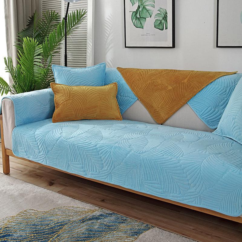 Sofa Kissen Rutschfest Einfach Modern Wintertag Kurzplüsch Sitzkissen Verdickt Vier Jahreszeiten Leder Sofa Überwurf Handtuch