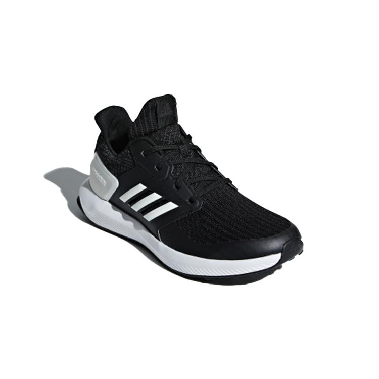 New Adidas Rapida Knit J Slip-Resistant Breathable Low-Top Kids' Running Shoes Black White Teenagers AH2610