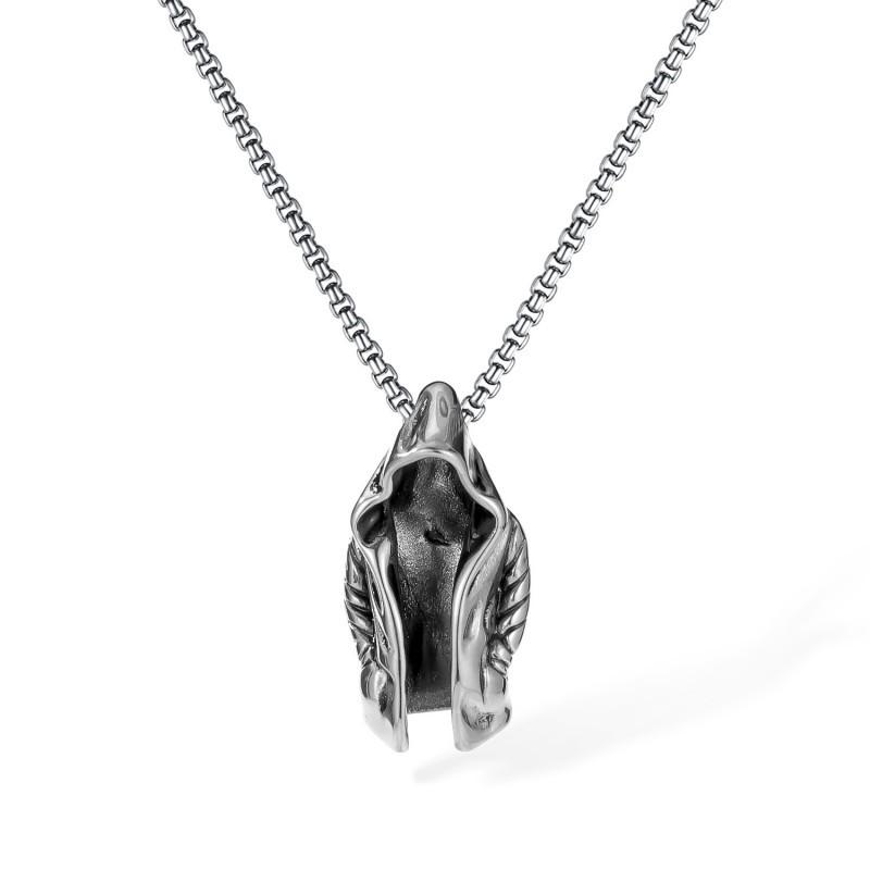 Personalized Necklace Men s Stainless Steel Assassin Cloak Windbreaker Pendant Retro Punk Style