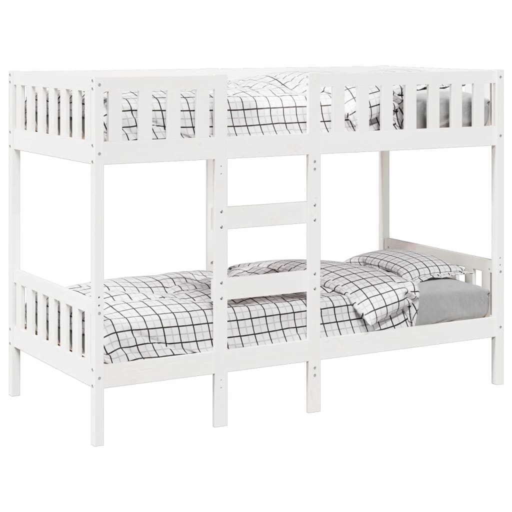 Bunk Bed White 90 x 190 cm Solid Pine Wood