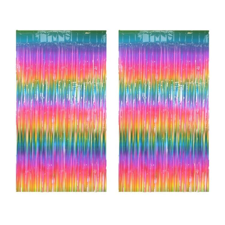 

PET Streamers Decorations for Parties Tassels Assort Color Tinsel Metallic Curtain Accessory for Holiday Celebration