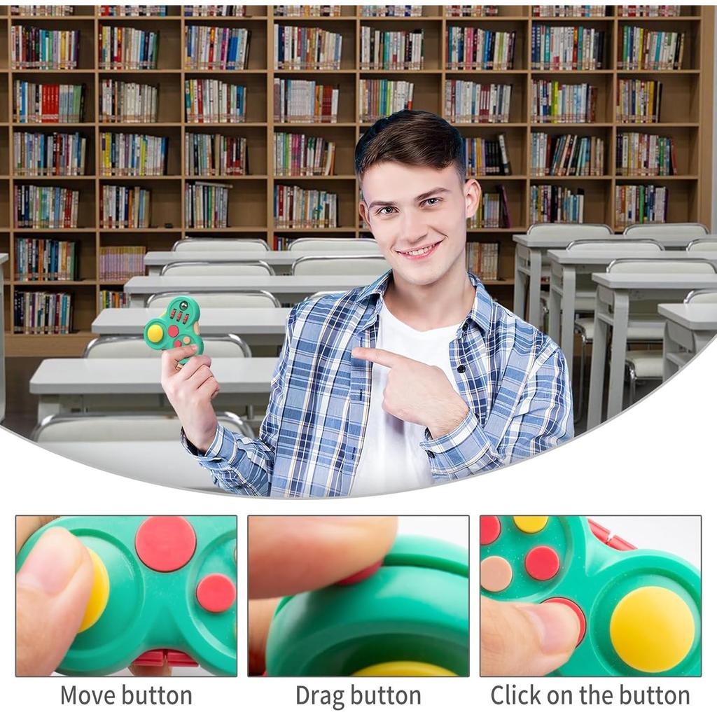 Fidget Toys, Fidget Pad Fidgets, Autism Figette Cubes, Cool Fidget Clicker Controller Desk Toys, Anxiety Relief Stress ADHD Toys, Sensory Fidget Cubes