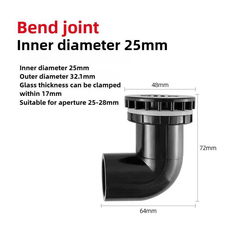 PVC Black Fish Tank Water Pipe Plastic Tube Fittings Elbow Joint Duck Bill Water Outlet Aquarium Accessories Water Inlet Pipes