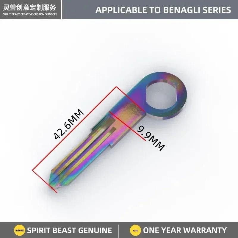 Spirit Beast Motorcycle Folding Key Shell Motorbike Universal Left Right Slot Key Embryo Cover for Honda Benelli Suzuki Yamaha