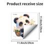 Cute Cartoon Panda with Sunflowers Toilet Sticker Self-Adhesive Removable for Bathroom Home Decor