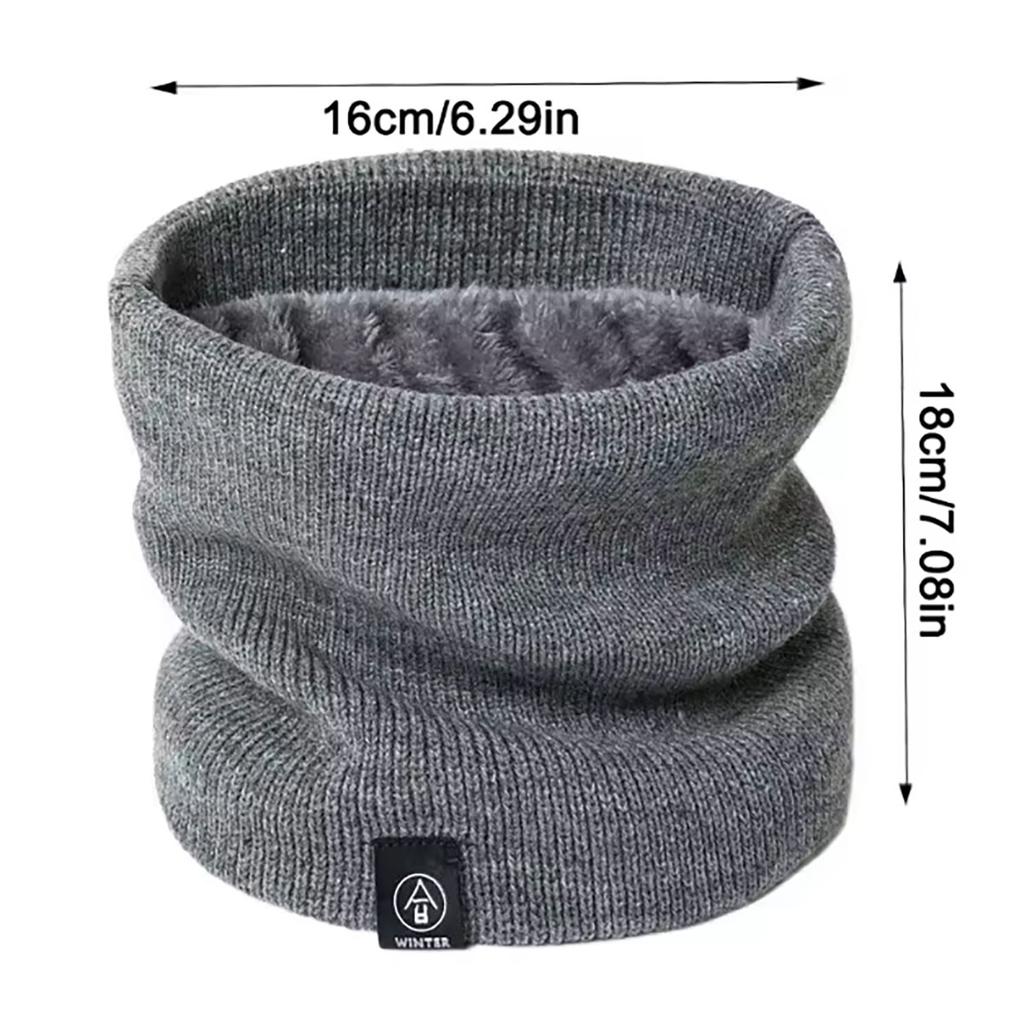 Fashion Women Knitted Scarf Solid Cashmer Like Winter Snood Scarves Lady Warm Wool Fur Thick Unisex Men Neck Scarfs Ring