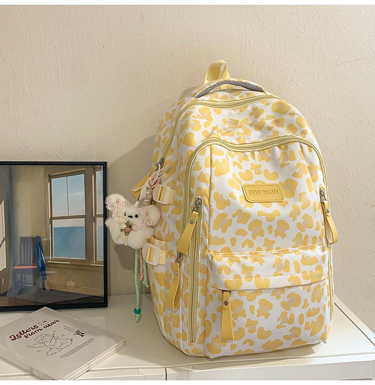 Zaino Scuola Zaino per Studente Liceo Università Zaino da Donna 1011 Nuova Moda Stampa Leopardo Grande Capacità Zaino di Tendenza Versatile Zaino da Viaggio