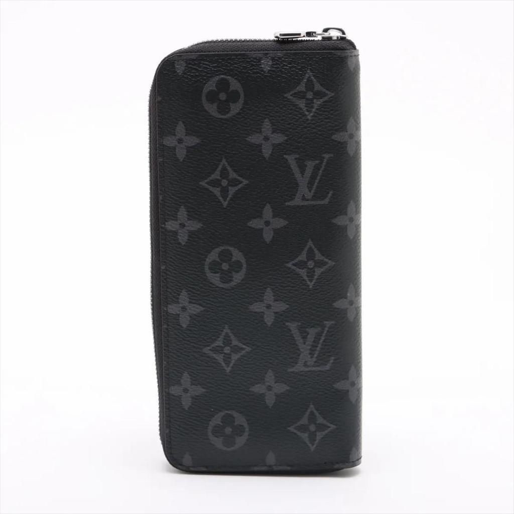 Used Louis Vuitton Monogram Eclipse Zippy Wallet Vertical M62295