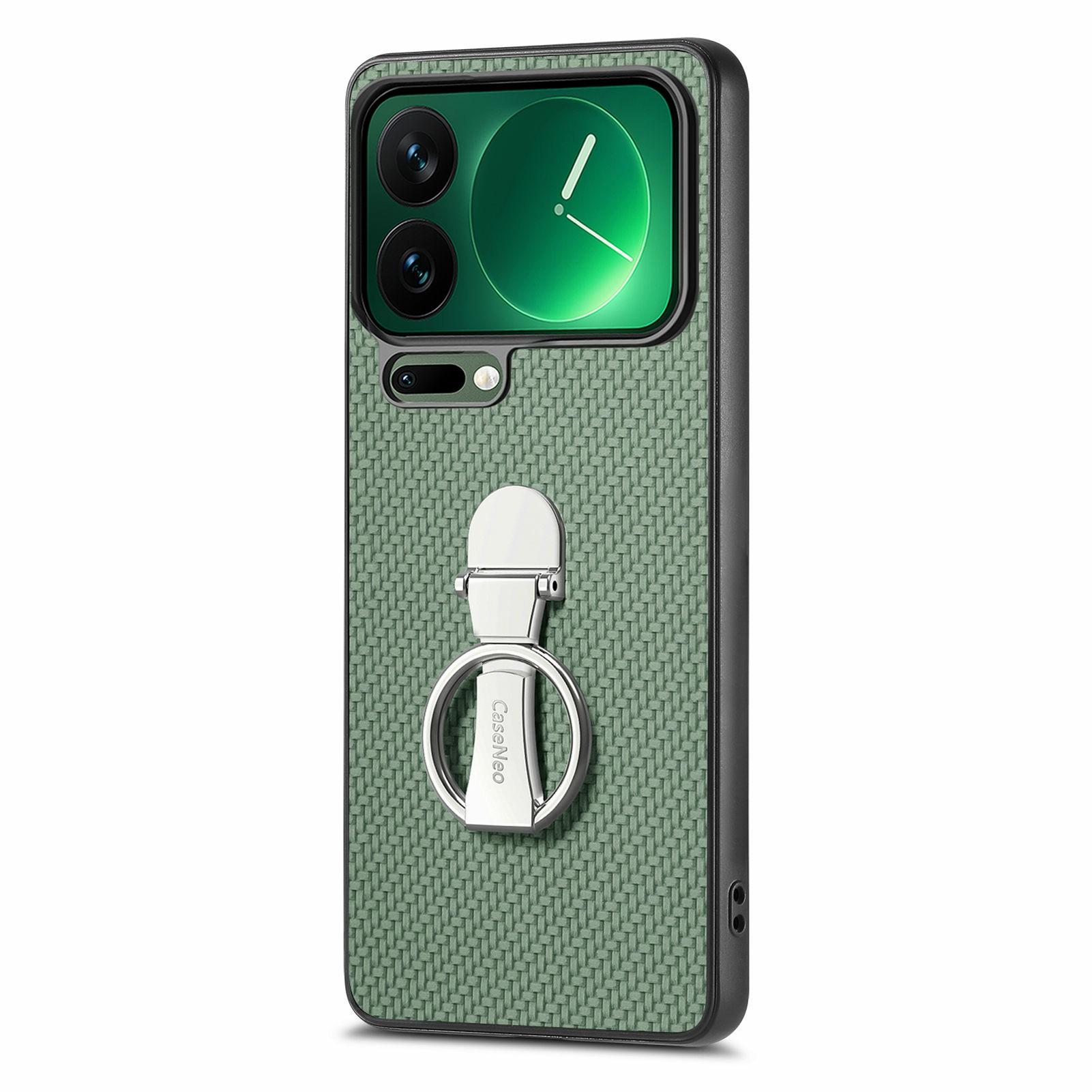 

CASENEO C1-19 for Xiaomi 17 Pro Case Folding Kickstand Leather Back Cover Carbon Fiber Texture